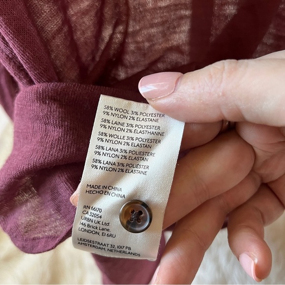 Maeve for Anthropologie | Sheer Plum Pink Button-Down Knit Blouse | Size S - Picture 12 of 15